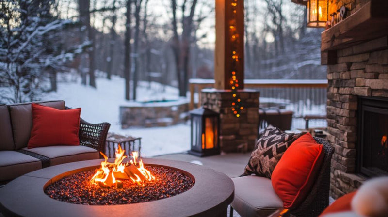 outdoor winter party- firepit