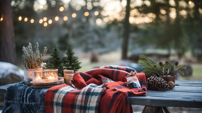 outdoor winter party- warm clothes