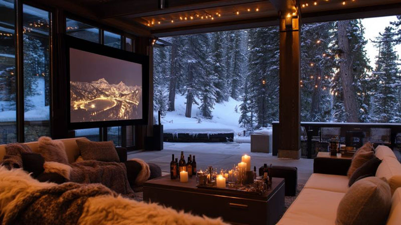 outdoor winter party decor- indoor