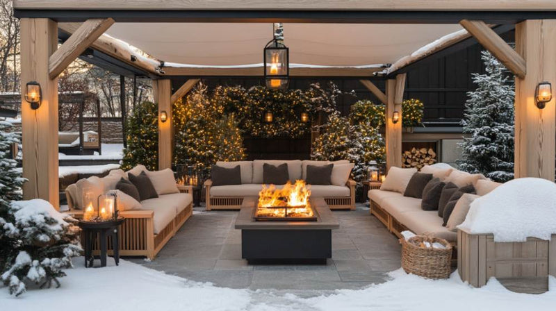 outdoor winter party decor- shelter