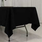 60"x102" Fire Retardant Black Tablecloth Premium Polyester Rectangular Table Cover