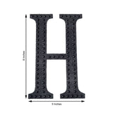 8 inch Black Decorative Rhinestone Alphabet Letter Stickers DIY Crafts - H