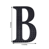 8 inch Black Decorative Rhinestone Alphabet Letter Stickers DIY Crafts - B