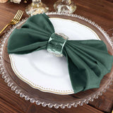 5 Pack | Hunter Emerald Green Seamless Cloth Dinner Napkins, Reusable Linen | 20inchx20inch