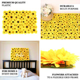 11 Sq ft. | Artificial Sunflower Wall Mat Backdrop, Flower Wall Decor