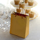 12 Pack Gold Foil Paper Party Favor Gift Bags with Handles, Shiny Metallic Euro Tote Bags - 7"
