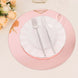 10 Pack Rose Gold Mirror Lightweight Charger Plates For Table Setting, 13inch Plastic Dining Plate