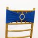 5 Pack Royal Blue Spandex Chair Sashes with Gold Diamond Buckles, Elegant Stretch Chair Bands