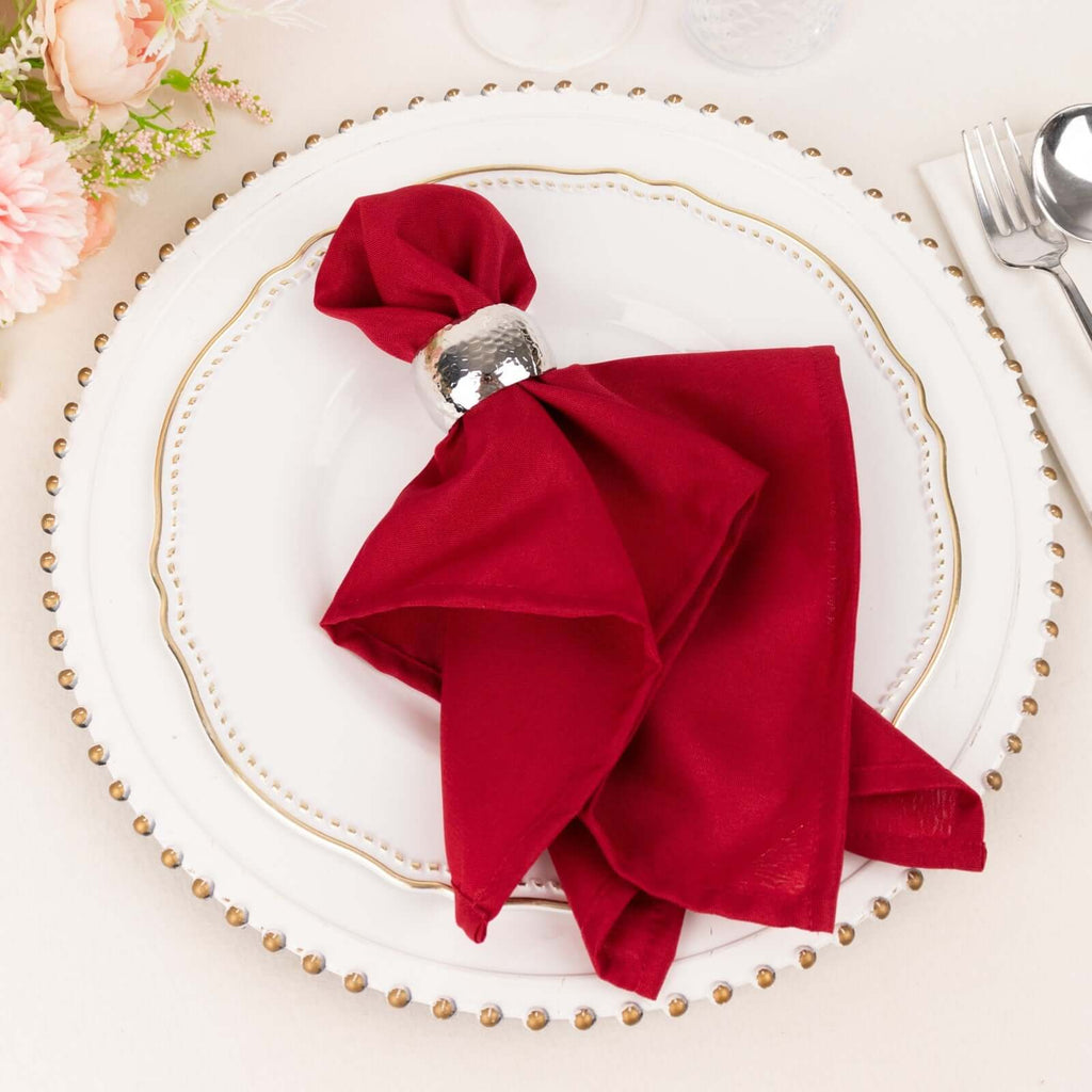 Wine Cloth Napkins Polyester 5 Pack | Tableclothsfactory.com