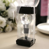 Crystal Glass Ball Metal Wine Bottle Stopper Plug Party Favor Gift Box