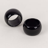 4 Pack Black Acrylic Napkin Rings