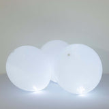 50 Pack White Round Mini LED Balls, Waterproof Battery Operated Balloon Lights