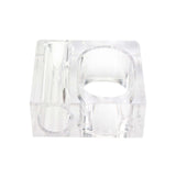 4 Pack | Clear Acrylic Square Napkin Ring Bud Vases, 2-in-1 Flower Napkin Holders