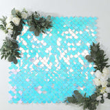 24sq.ft Shiny Iridescent Blue Sequin Shimmer Wall Photo Backdrop Mermaid Scales Pattern