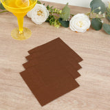 50-Pack Paper Beverage Napkins Cinnamon Brown - 2 Ply Disposable Soft 18GSM Cocktail