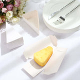 10 Pack | 4inch x 2.5inch White Single Slice Triangular Cake Boxes with Scalloped Top