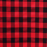 Buffalo Plaid Tablecloth | 90x156 Rectangular | Black/Red | Checkered Polyester Linen Tablecloth#whtbkgd