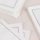 50-Pack Cotton Cocktail Napkins White 4.5"x4.5" - Disposable Napkins for Luxury Party