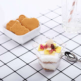 12 Pack | 3oz Clear Wavy Hexagon Plastic Dessert Cups, Disposable Snack Cups