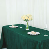 90x132Inch Hunter Emerald Green Accordion Crinkle Taffeta Rectangular Tablecloth