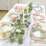 48 Pack Vintage Floral Round Paper Beverage Napkins with Scalloped Edges, Mixed Design 