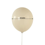 50 Pack Matte Pastel Beige Biodegradable Balloons 12inch, Round Eco-friendly