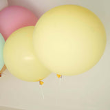 2 Pack | 32inch Large Balloons Helium or Air Latex Balloons Pastel Yellow