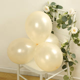 50 Pack Matte Pastel Cream Biodegradable Balloons 12inch, Round Eco-friendly