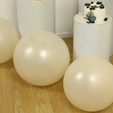 10 Pack Matte Pastel Cream Biodegradable Balloons 18inch, Round Eco-friendly