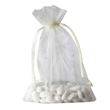 10 Pack | 6x9inches Ivory Organza Drawstring Wedding Party Favor Gift Bags