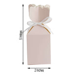 25 Pack | Blush Floral Top Satin Ribbon Party Favor Candy Gift Boxes