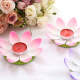 10 Pack | Colorful Lotus Flower Floating Tea Light Candle Lanterns