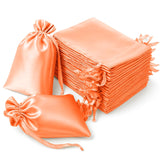 60 Pack 6x9inch Peach Satin Wedding Party Favor Bags, Drawstring Pouch Gift Bags