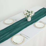 10ft Peacock Teal Gauze Cheesecloth Table Runner, Wedding Arch Arbor Fabric Decor