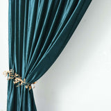 8feet Peacock Teal Premium Velvet Backdrop Stand Curtain Panel Drape