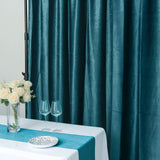 8feet Peacock Teal Premium Velvet Backdrop Stand Curtain Panel Drape