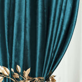 8feet Peacock Teal Premium Velvet Backdrop Stand Curtain Panel Drape