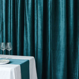 8feet Peacock Teal Premium Velvet Backdrop Stand Curtain Panel Drape