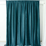 8feet Peacock Teal Premium Velvet Backdrop Stand Curtain Panel Drape