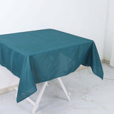 Peacock Teal Polyester Square Tablecloth 54"x54"