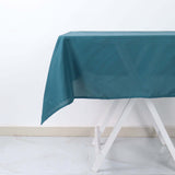 Peacock Teal Polyester Square Tablecloth 54"x54"