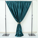 8feet Peacock Teal Premium Velvet Backdrop Stand Curtain Panel Drape