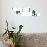 12 Pack | 3Inch Hexagon Mirror Wall Stickers, Acrylic Removable Wall Decals For Home Decor