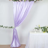 8ftx10ft Lavender Lilac Satin Formal Event Backdrop Drape, Window Curtain Panel