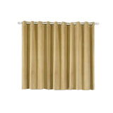 Champagne 330 GSM Premium Velvet Thermal Blackout Curtains Chrome Grommet Window Treatment Panels