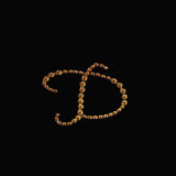 12 Pack | 1.5inch Gold Rhinestone Monogram Letter Jewel Sticker Self Adhesive DIY Diamond Decor - D