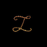 12 Pack | 1.5inch Gold Rhinestone Monogram Letter Jewel Sticker Self Adhesive DIY Diamond Decor - L