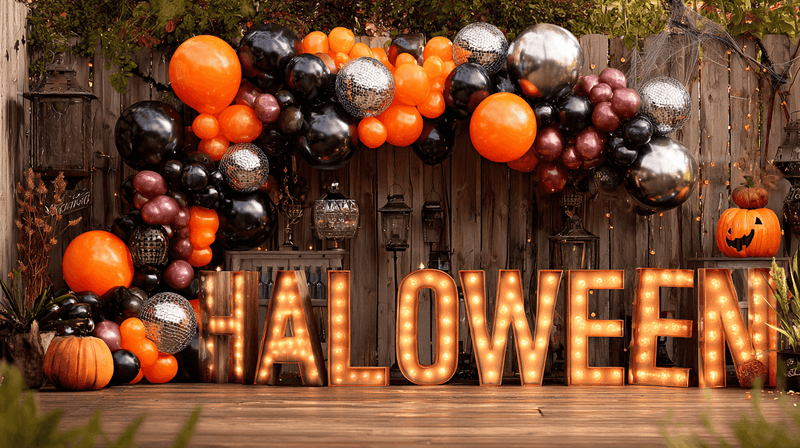Photo Backdrop Halloween Balloon Arch