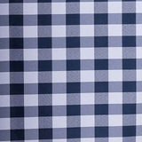 54"x54" White Navy Blue Buffalo Plaid Square Table Overlay, Checkered Gingham Table Overlay#whtbkgd