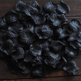 500 Pack Black Silk Rose Petals Table Confetti or Floor Scatters